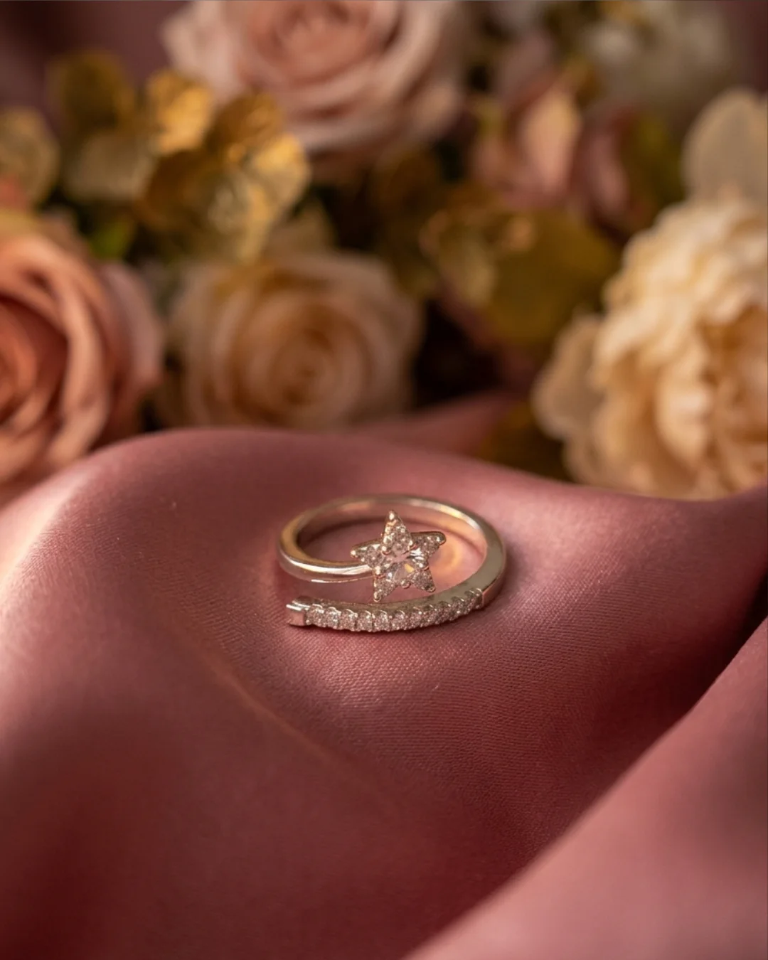Moissanite Star Ring for Women