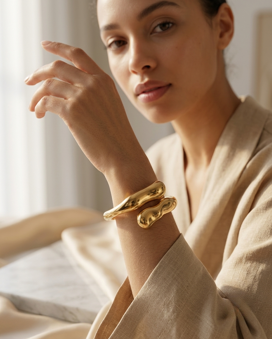 Gold Plated Cuff Bracelet — image 4