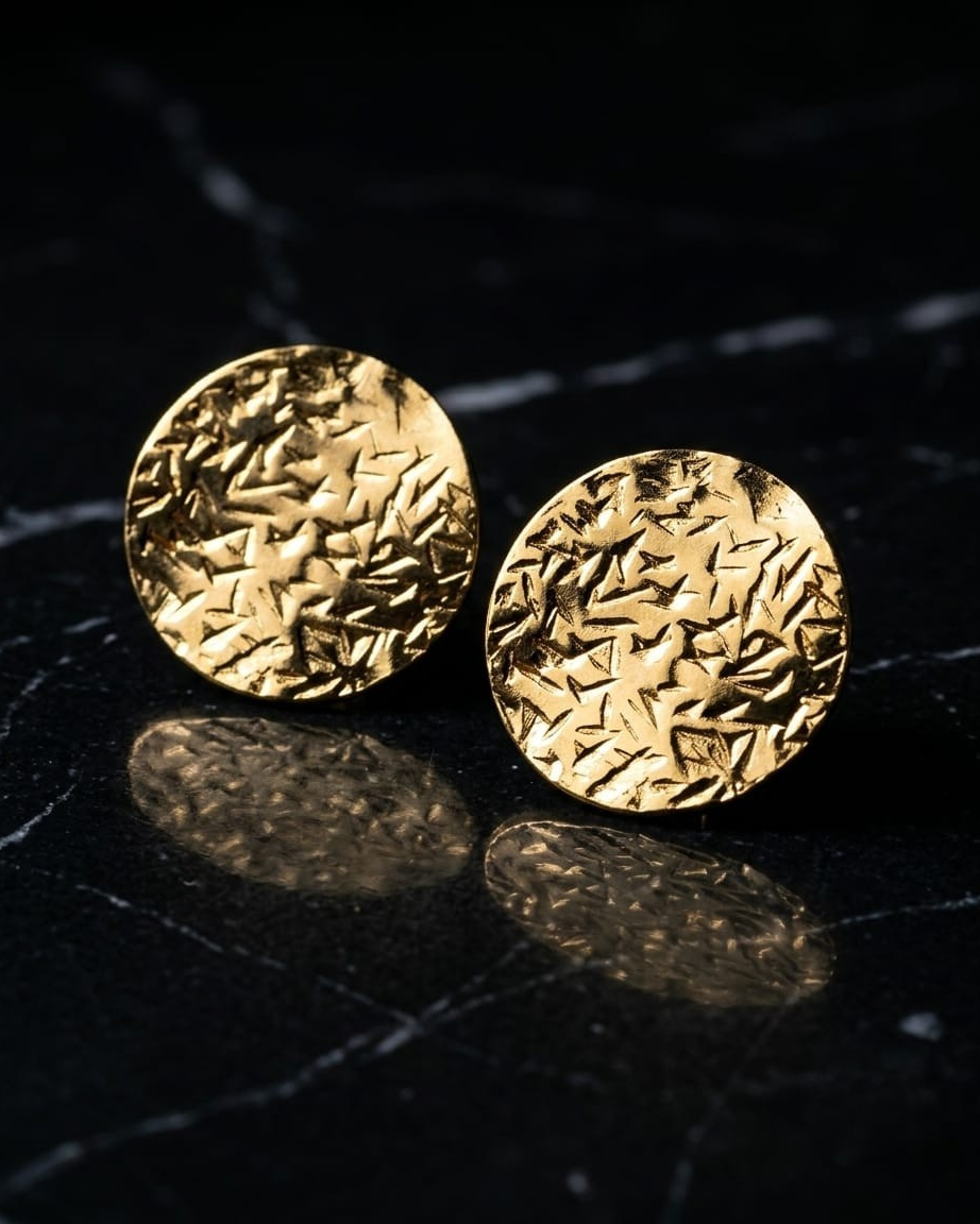 Gold Plated Circular Shaped Studs
