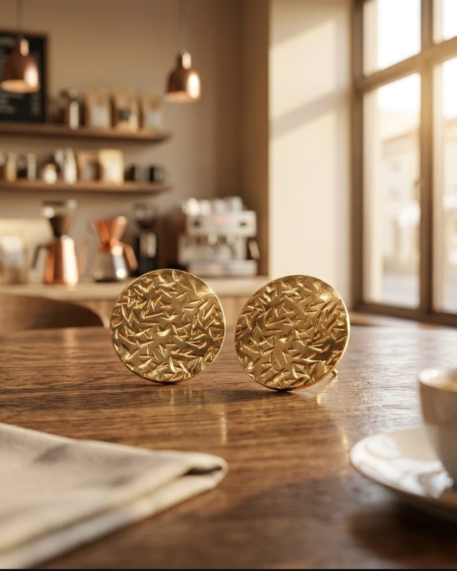 Gold Plated Circular Shaped Studs — image 3