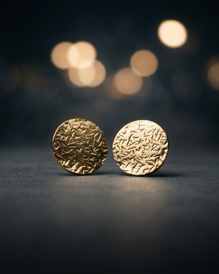 Gold Plated Circular Shaped Studs — image 4